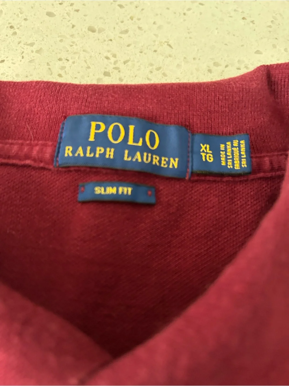 Ralph Lauren Men’s Burgundy Polo with Green Pony